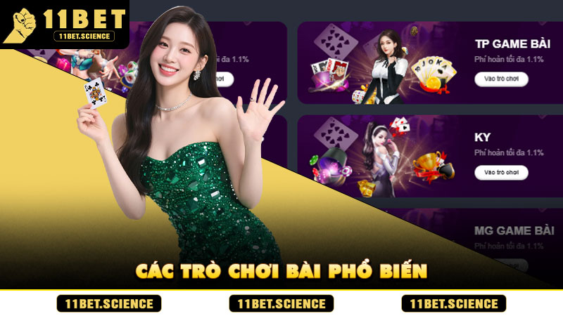Các trò chơi bài phổ biến