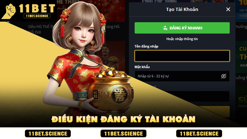 Điều kiện đăng ký tài khoản