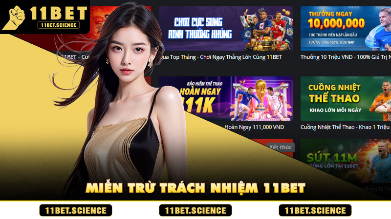 Miễn trừ trách nhiệm 11BET